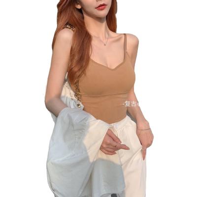 China QUICK DRY Condole Comfortable Back Wrapped Tube Seamless Top Lady Beauty U Chest Girl Bra V-Neck Belt Style Vest Long for sale