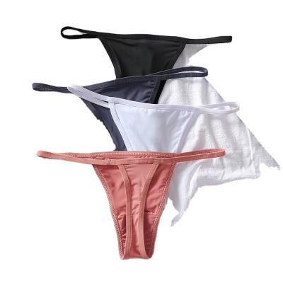 China Antibacterial manufacturers direct sales women elastic pure cotton seamless low plus size panties ladies g-string thongs for sale