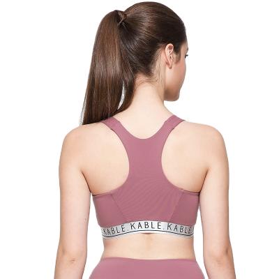 China Breathable Fitness Yoga Bra Gym Clothing Letter Runner Sports Back Bras Workout Band Sports Yoga Bra Womens Tops Custom Made for sale