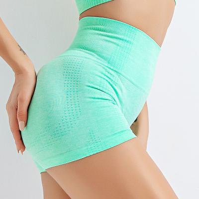 China Wholesale QUICK DRY Elastic Sports High Running Fitness Single Waist Single Gym Shorts Women Sports Yoga Nylon Shorts for sale