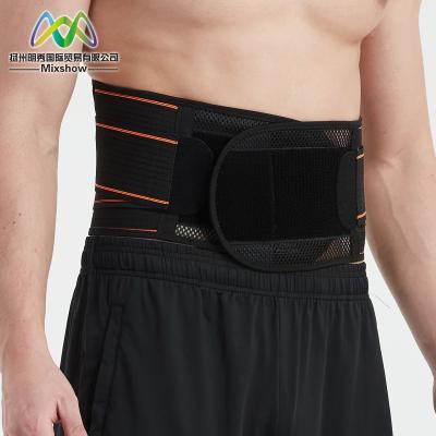 China Hook And Loop New Breathable Back Brace Lumbar Belt With Metal Stays for sale