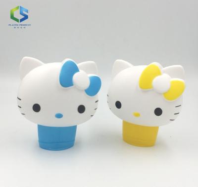 China Personal Care 100ml PE Capstan Shape Lotion / Empty Cute Oil Bottle HELLO KITTY for sale