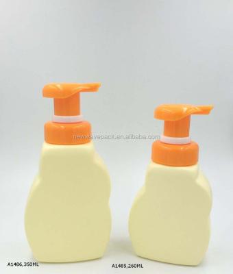 China Plastic 350ml Cosmetic Recycle Baby Shampoo Bottle Packaging for sale