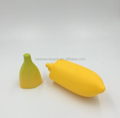 China Personal Care 80ml Plastic Cream Container Banana Shape Lotion Bottle for sale