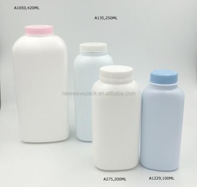 China BEAUTY PACKAGING 200ml Square Design Talcum Powder Bottles for sale