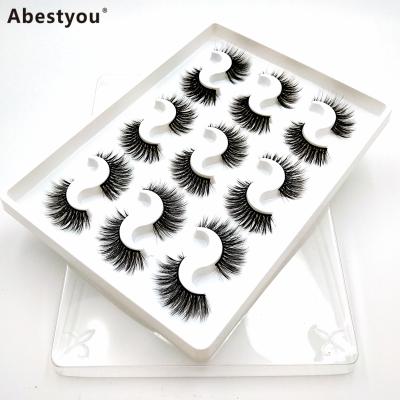 China New Abestyou 9pairs Private Label Thick Cosmetics Packing 3d Lash False Eye Lashes Silk for sale