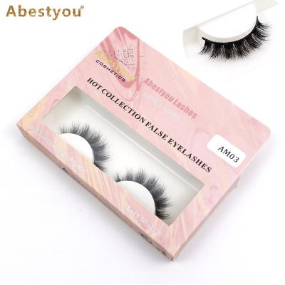 China Abestyou 1pair 11mm False Winged Short Mink Lashes Wholesale High Quality Makeup Vegan 5D Mink Eyelashes Tapered Eyelash Extension for sale