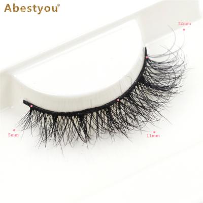 China SPARK Abestyou Quality 5d Mink Best Natural Short Length 5-12mm Reusable Easy Lash Long Apply Comfortable Thin Strip Eyelashes for sale