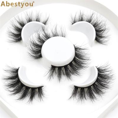 China Abestyou 8D Natural Thick Fashion Winged False Eyelashes Long Lash Extension Wispies Fluffies Soft 3pairs for sale