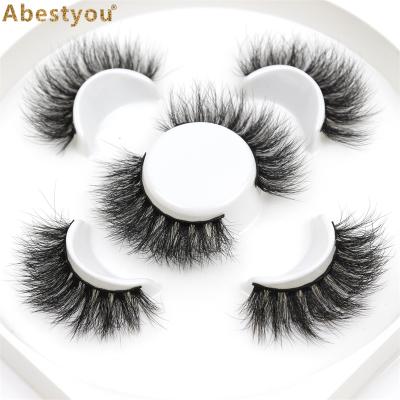 China Abestyou 8D 3pairs Tapered Round Lashes Faux Mink Lashes Natural False Eyelashes Pound Dramatic Volume Lashes Makeup Eyelash Extension for sale