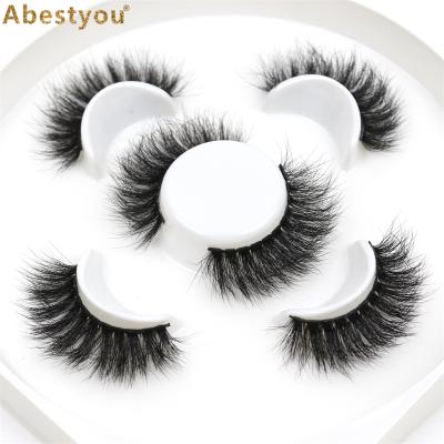 China Abestyou 3pairs 8D Mink Handmade Natural Wispy Criss Cross Eyelash Extension Fluffy Eyelash Extension Beauty Fashion Makeup Tools for sale