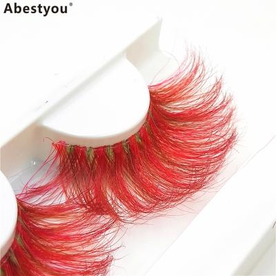 China Abestyou 5d Mink Lashes 25mm Wholesale Good Quality Dramatic Length Colored Long Lashes for sale