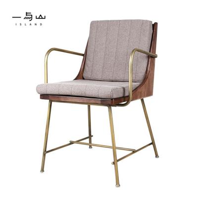 China American Style Lay Wood Frame With Iron Legs Dining Chair For Dining Bar Cafe Restaurant for sale