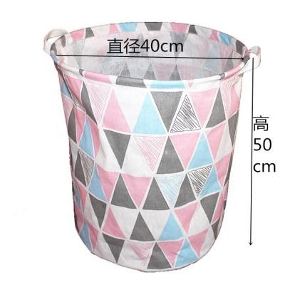 China QJMAX Sustainable High Quality Beautiful Colorful Triangles Folding Laundry Basket for sale