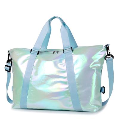 China Light Weight 2022 Custom Waterproof Travel Duffel Bag Sports Tote Gym Bag Shoulder Weekender Overnight Duffle Bags for Women for sale