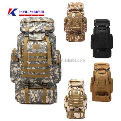 China Camping & Hiking Waterproof Lightweight 80L Tactical Hiking Backpack For Camping Essentials Bag with Rain Cover Hiking for sale