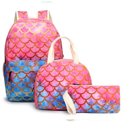 China Anti-Theft Wholesale Cute Unicorn Students Kids School Backpack Bag Set For Girls With Lunch Box Mochilas Escolares China for sale