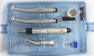 China 2pc dental student complete set 4 hole high speed low speed handpiece SCH07-SP4 and 1 kit handpiece for sale