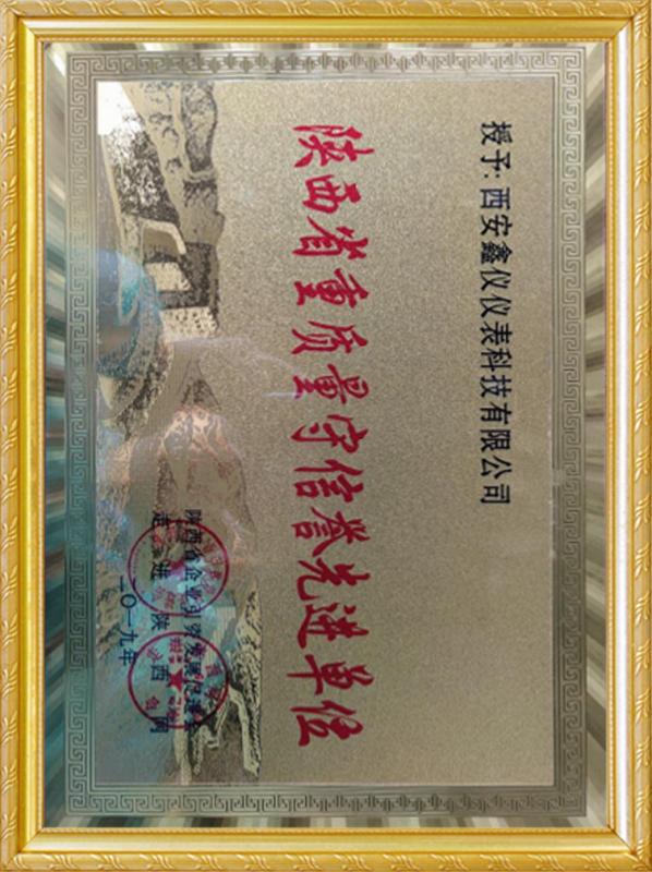 Certificate of Honor - Xi'an Xinyi Instrument Technology Co., Ltd.