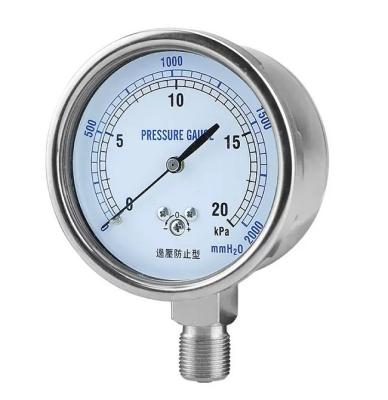 China YE/YEF Series SS316 Pressure Gauge Capsule Type 2kg For Harsh Environments -2 Kg -40C-80C for sale