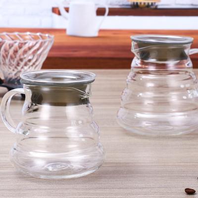 China Sustainable Factory sale 360ml/600ml Heat Resistant high borosilicate glass coffee pot for sale