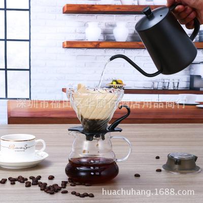 China Sustainable Promotion 360ml 600ml Transparent Heat Resistant reusable glass coffee pot for sale