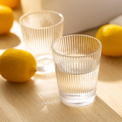 China Sustainable Promotion 260ml 320ml round Transparent Borosilicate  Single Wall Glass Cup for sale