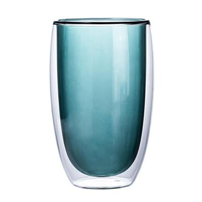 China Contemporary Wholesale Heat Resistant Borosilicate Transparent double wall glass coffee cup for sale