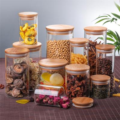 China Freshness Preservation Wholesale 750ml 1300ml 1700ml High borosilicate food storage glass jar with lid for sale