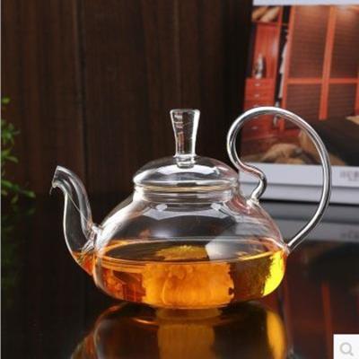 China Sustainable Wholesale Creative Transparent Heat Resistant Glass Teapot with handle for sale