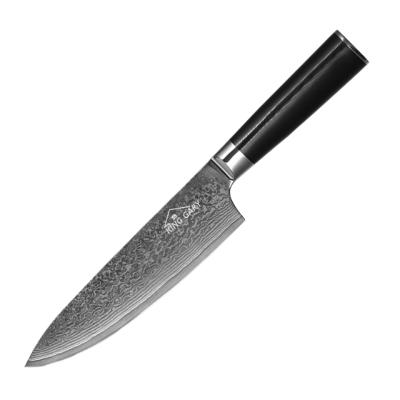 China Sustainable Professional Custom 8 Inch Damascus Sharp Chef Knife Universal Cooking Knife for sale