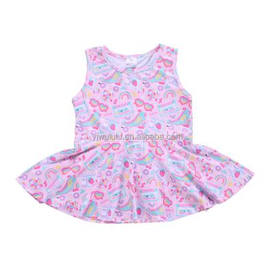 China Anti-pilling Summer Sunny Girls Tunics Sleeveless Milk Tops Peplum Babies Silk Shirts for sale