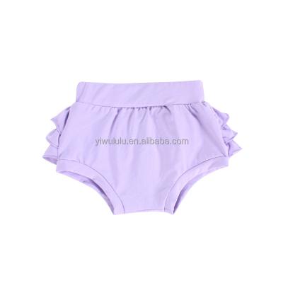 China Viable Girl Casual Bummies Shorts Baby Bloomers Lavender Cotton Baby Ruffle Bummies for sale