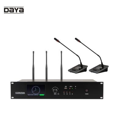 China Clear Sound DAYA ZW-3000 Professional 2 Channels Desktop UHF Wireless Gooseneck Conference Microphone System for  Meeting for sale