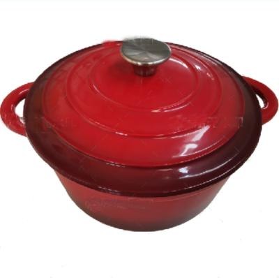 China Viable wholesale high quality factory price 005 preseasoned enamel coated dutch cast iron oven for outdoor kitchen camping for sale