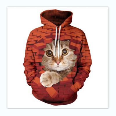 China Anti-wrinkle factory price hot sale Christmas 3D long sleeves digital printing hoodie for young people for sale