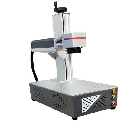 China 10w 20w 30w 50w air cooled mini portable metal fiber color laser marking machine with ezcad for sale