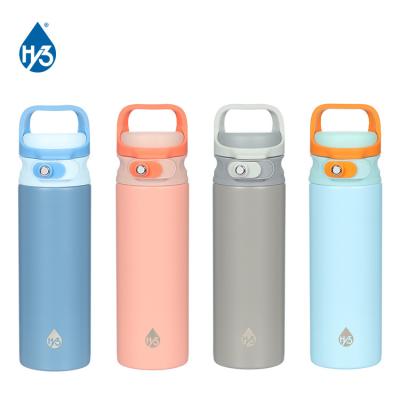 China PORTABLE Custom Metal Mug Metal Tumbler Vacuum Stainless Steel Kids 450ml Tea Flask Thermos Flask Insulated Drinking Water Bottle for sale