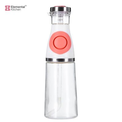 China Luxurious Cooking Empty Craftsman Kitchen Glass Bottle Dispenser For Olive Oil And Vinegar Bottles Container Set for sale