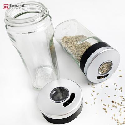 China Viable Factory Supplied Glass Container Bottle Spice Condiment Jar Herb And Spice Tools Seasoning Salt Shakers for sale