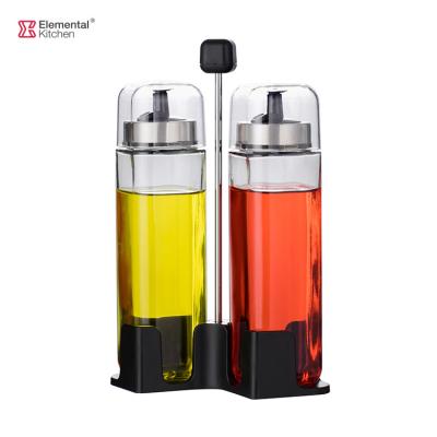 China Sustainable Wholesale Kitchen Cooking Edible Olive Oil And Vinegar Dispenser For Empty Glass Bottles Container With Pourer for sale