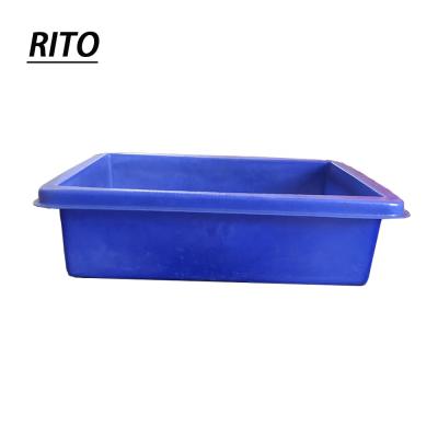 China Food Grade 500l Sustainable Rectangular Poly Plastic Aquaponics Fish Tub Tank For Aquaculture for sale