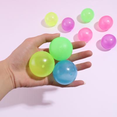 China Squeeze Toys Amazon Hot Sale Neon Sticky Balls Glow In Dark Glowing Sticky Balls for sale