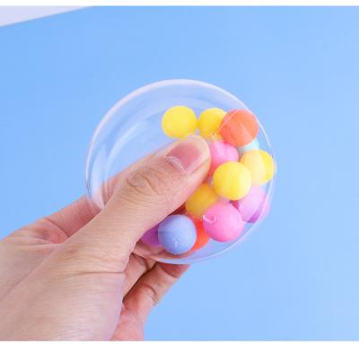 China Anti-anxiety tools toss toys rainbow dna stress ball relaxation ball angry toy colorful beads inside for sale