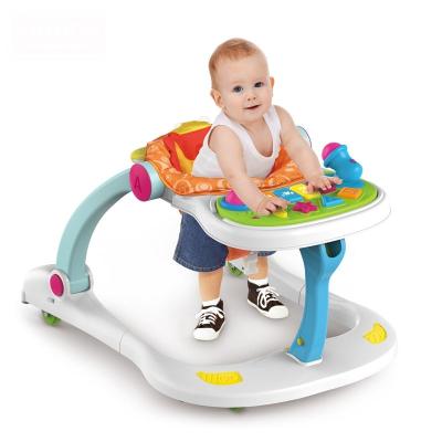 China Hot Selling Baby Musical Instrument 4 in 1 Factory Price Cute Lion Baby Walker with Light and Music for sale