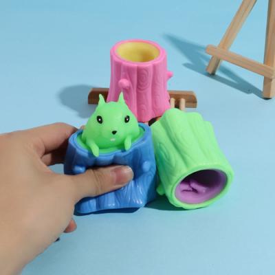 China TPR Ball Squirrel Cup Flying Squirrel Cup Amusement Pen Holder Toys Relief Decompression Luminescent Instrument for sale