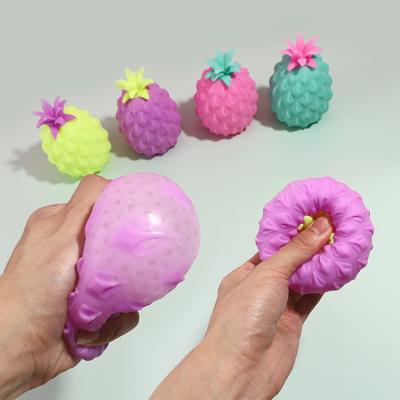 China Luminescent Ball Novelty Gifts Squeeze Toys Kids Fun Pineapple Adult Wiggle Person Toy Unzip Stress for sale