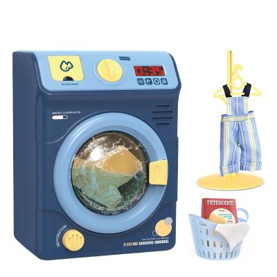 China Mini Exquisite Washing Machine Plastic Kids Safety ABS Dollhouse Furniture Educational Toys for sale