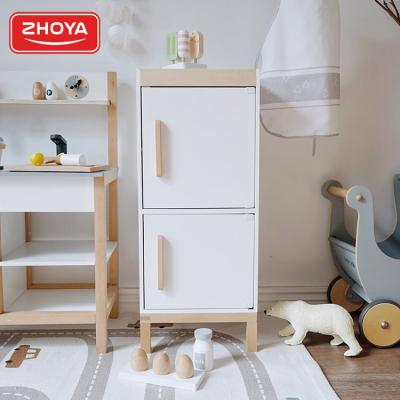 China High Quality Big Wooden Kitchen Sets Pretend Play Toys Kitchen Fridge Toy Set Big Wooden Furniture Toy for sale