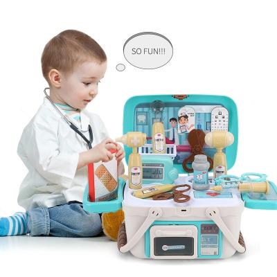 China 2021 Hot Selling Safety Pretend Play Doctor Educational Medical Set Suitcase Plastic Doctor Toy for sale